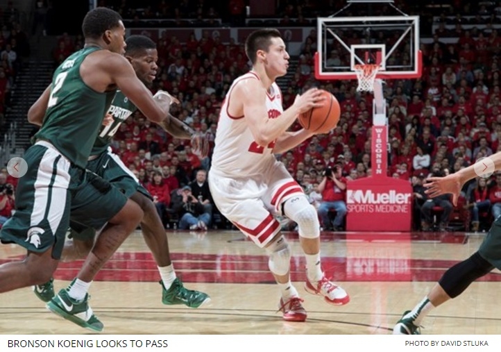 Koenig’s scores career high, dishes winning assist in upset of No. 4 Michigan State