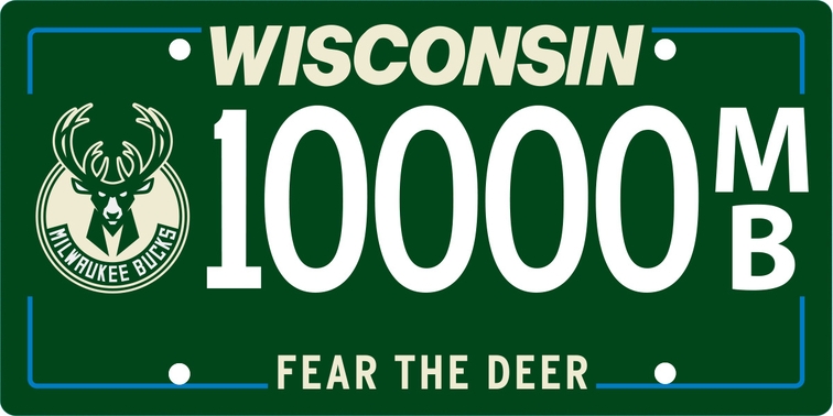 Milwaukee Bucks license plates helping pay off new 500,000 arena