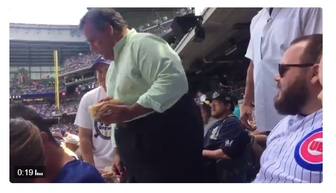 Taking in a Brewers game, NJ Gov. Christie confronts heckling fan