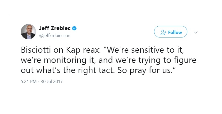 Ravens owner, in pondering signing Kaepernick: “So pray for us.”