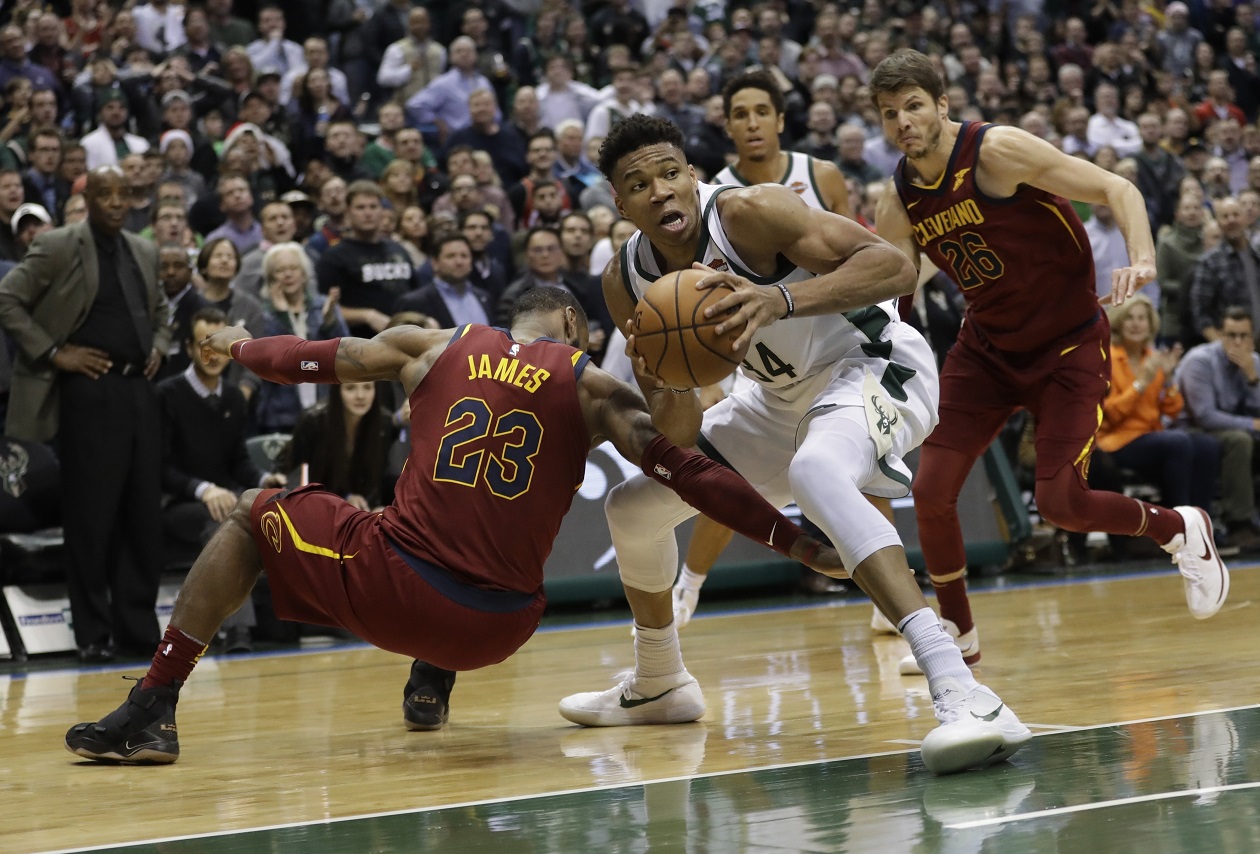 Giannis and-1 saves Bucks, but LeBron makes final seconds interesting with inbound off Greek Freak’s back, drains 3