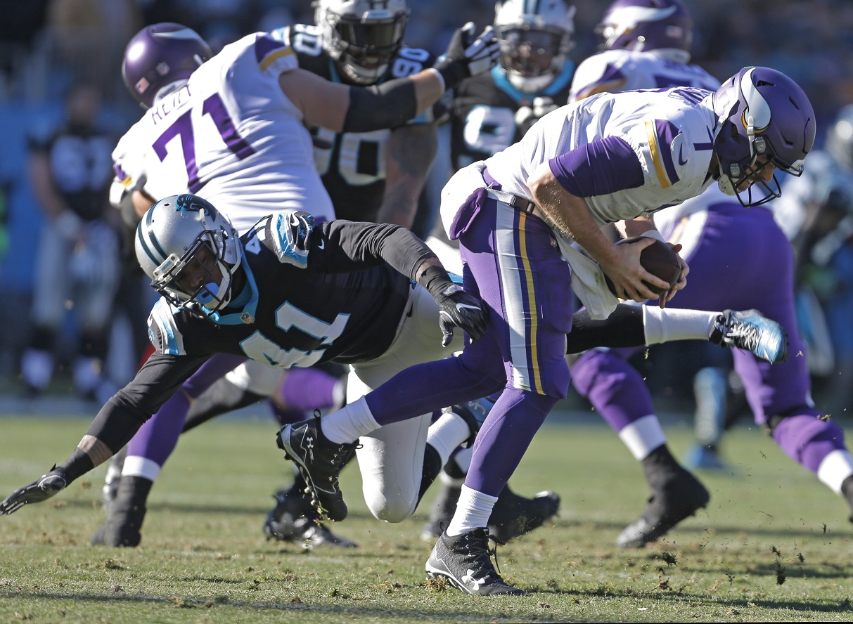 Panthers’ D records 6 sacks, 3 takeaways to beat Vikings