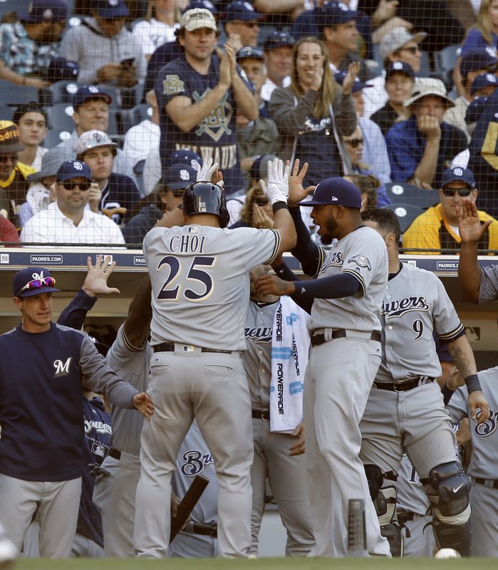 Arcia’s single lifts Brewers over Padres 2-1 in 12 innings