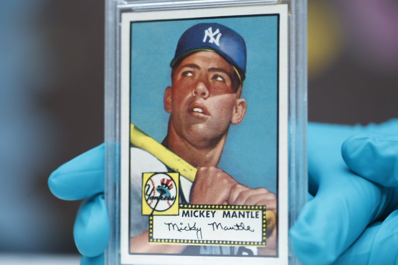 “Holy Grail” of baseball cards, Mickey Mantle, goes on display