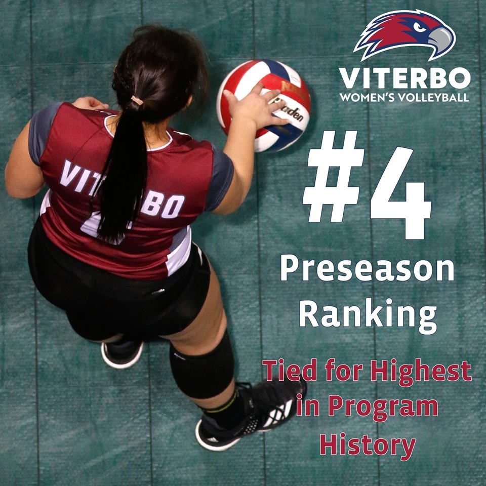 Viterbo volleyball ranked No. 4 in preseason NAIA poll