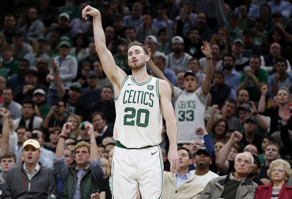 Takes franchise-record 24 3-pointers for Celtics to hand Bucks first loss of season