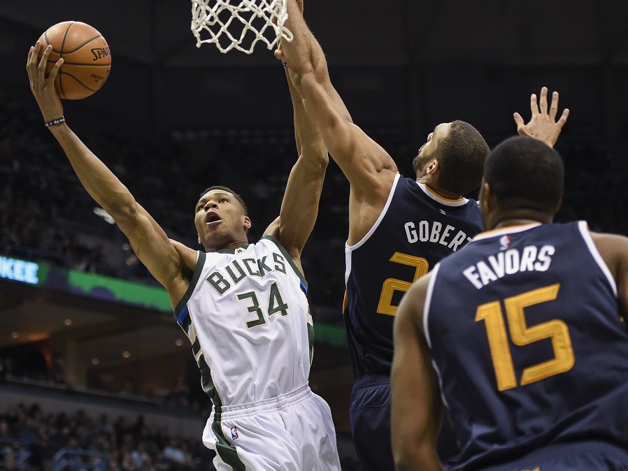 “rudy gobert giannis antetokounmpo”的图片搜索结果