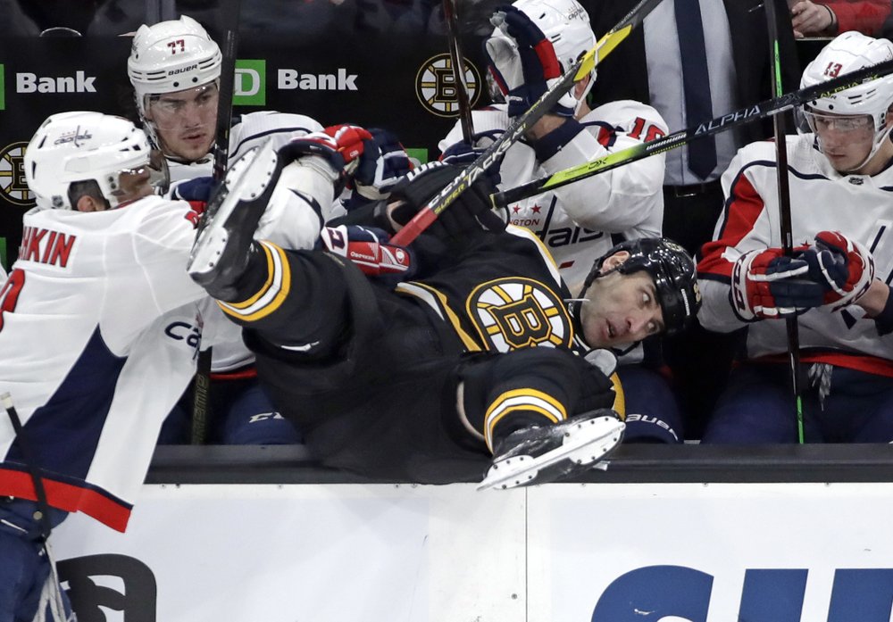 Benched! Caps’ Ovechkin flips 6-foot-9, 41-year-old Chara over boards