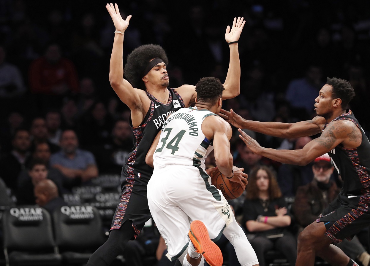 Giannis, NBA-best Bucks blowout cold-shooting Nets