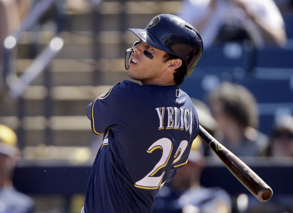 Familiar sounds of spring: “Get up, get outta here and gone,” as Yelich goes deep for first spring training HR