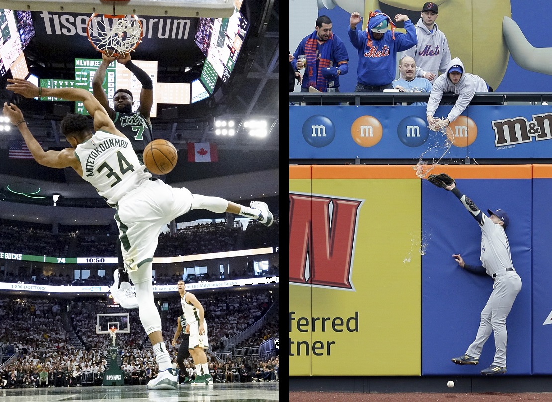 WISCONSIN’S WEEKEND: Braun gets beer dumped on head, Horford chews Giannis — twice