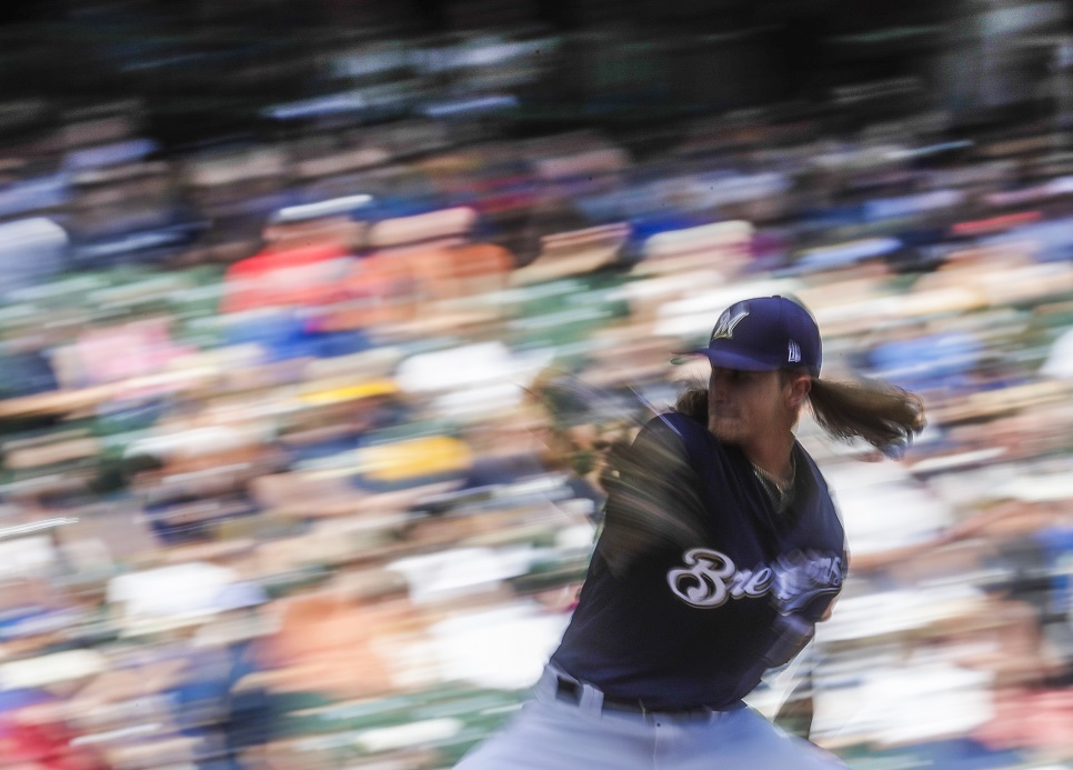 Nobody has hit Brewers closer Hader in over 9 innings this season, as he nears records