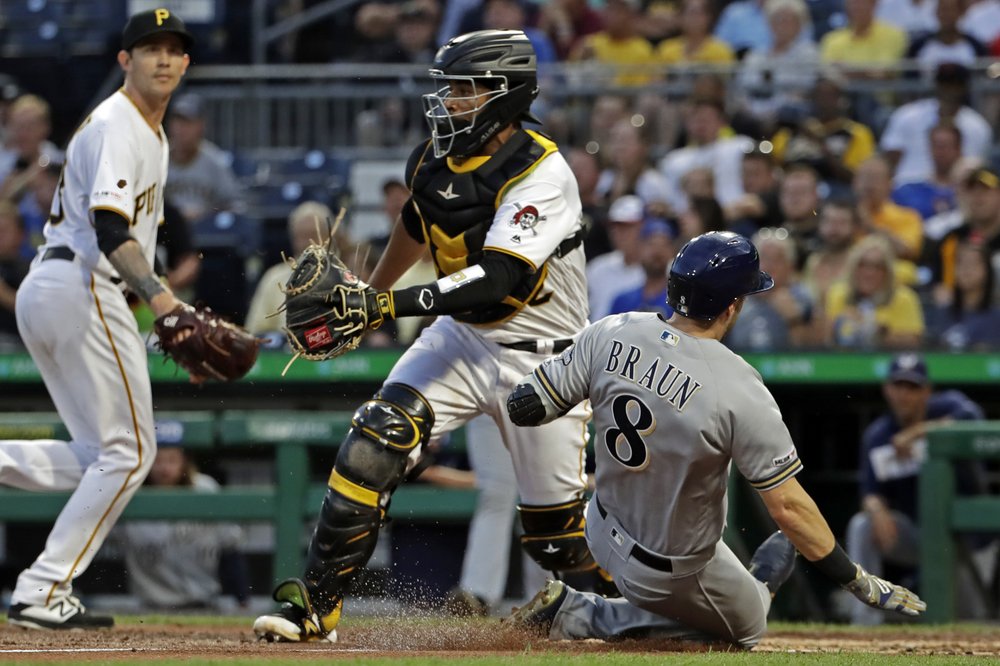 Brewers rest Yelich, beat Pirates 4-3 to win 2nd straight
