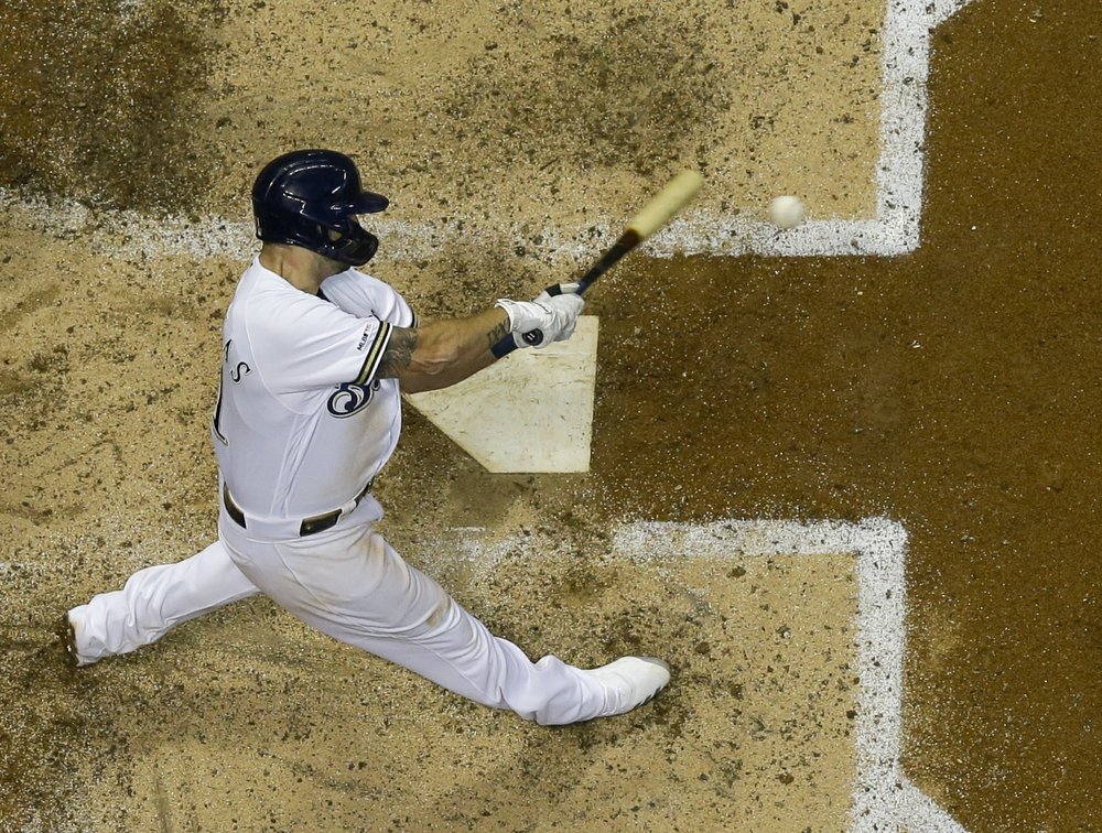 Moustakas, Cain lift Brewers past Padres 3-1