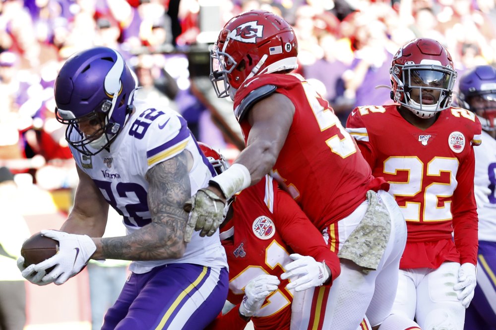 Vikings’ high-powered offense grounded by improving Chiefs D