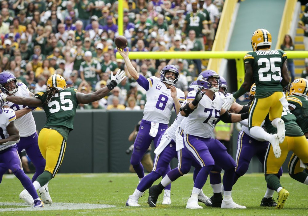 Cousins, Vikings seek redemption from rough game vs. Packers