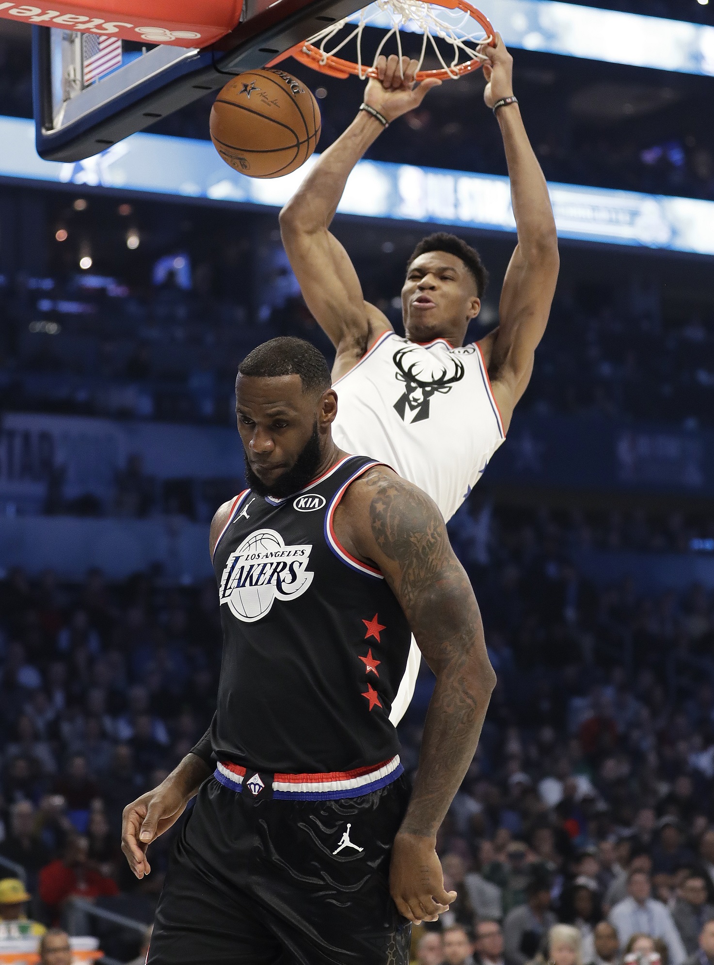 LeBron James, Giannis Antetokounmpo draft All-Star rosters before game