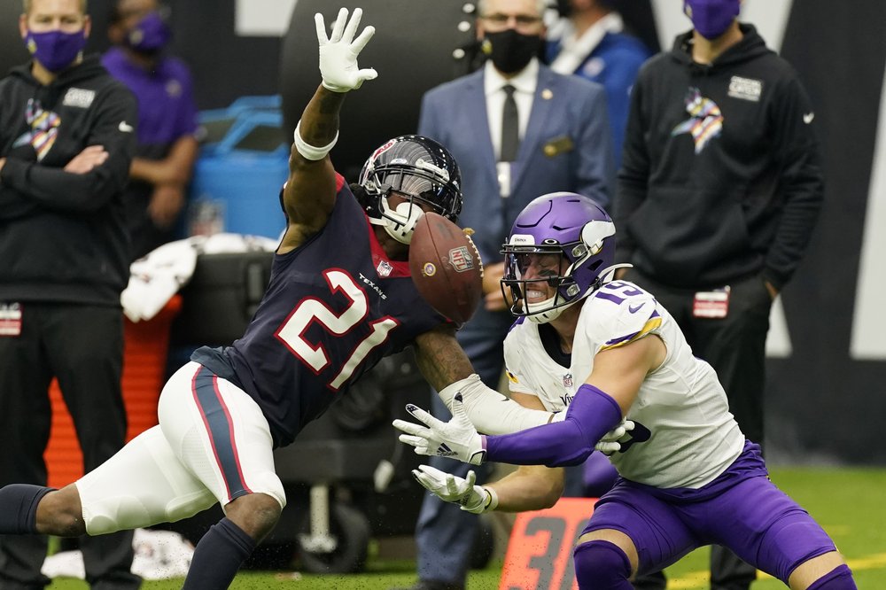 Cook has 2 TDs as Vikings get 1st win, 31-23 over Texans