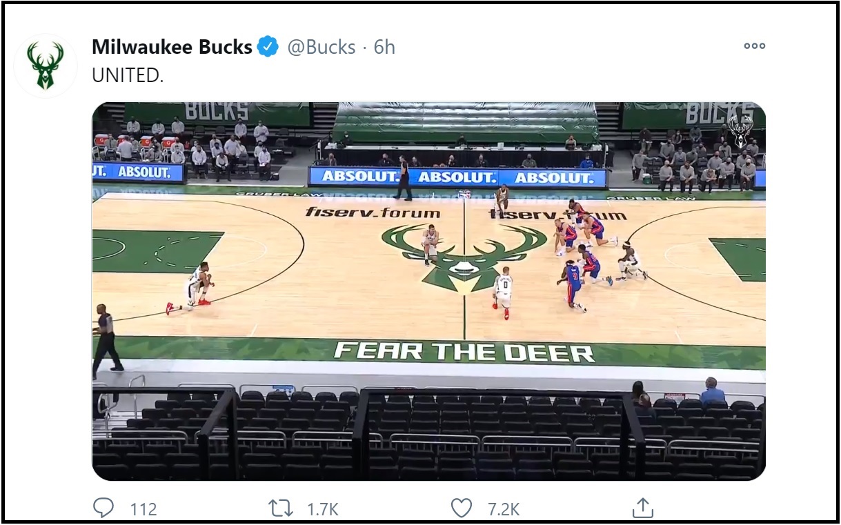 Bucks, Pistons each kneel on 1st possession in protest