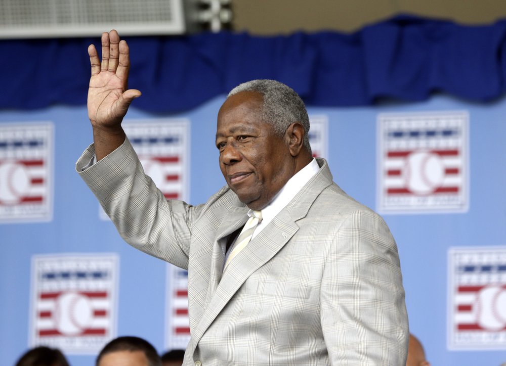 50 years after Hank Aaron’s 715th homer, Hall of Fame announces statue, Postal Service unveils stamp