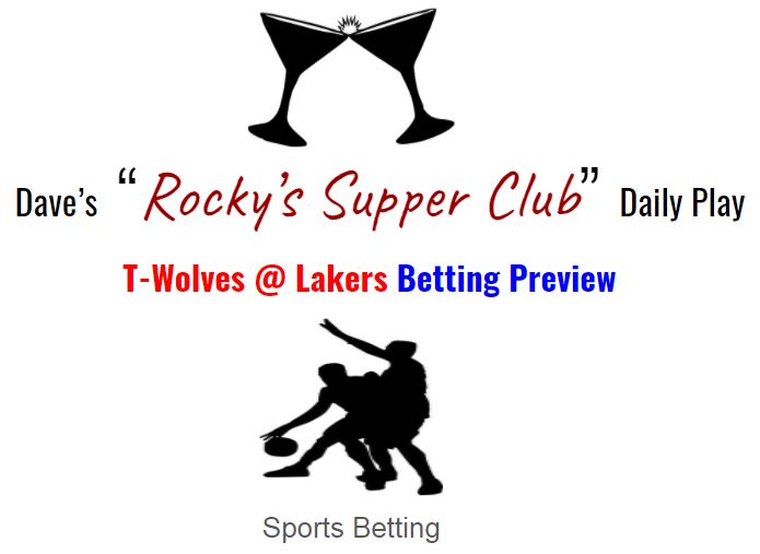 T-wolves @ Lakers: Betting Preview