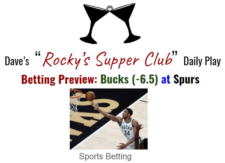Bucks @ Spurs: Betting Preview