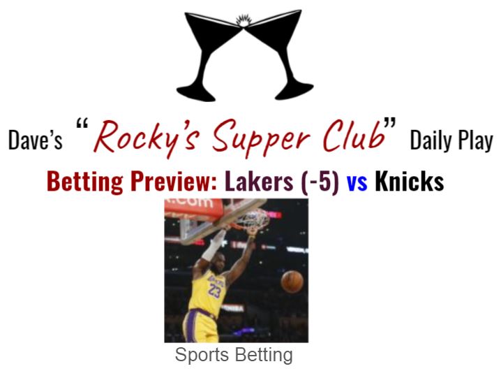 LeBron returns: Betting Preview (LAL vs Knicks)