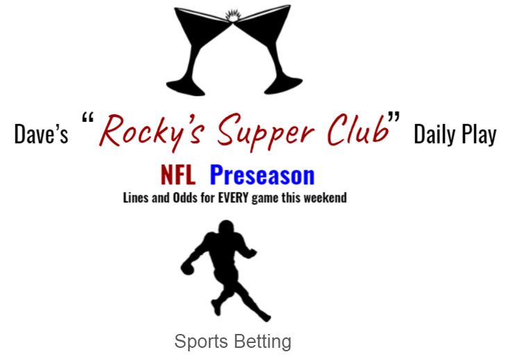 NFL Preseason: Final Week betting odds &  lines