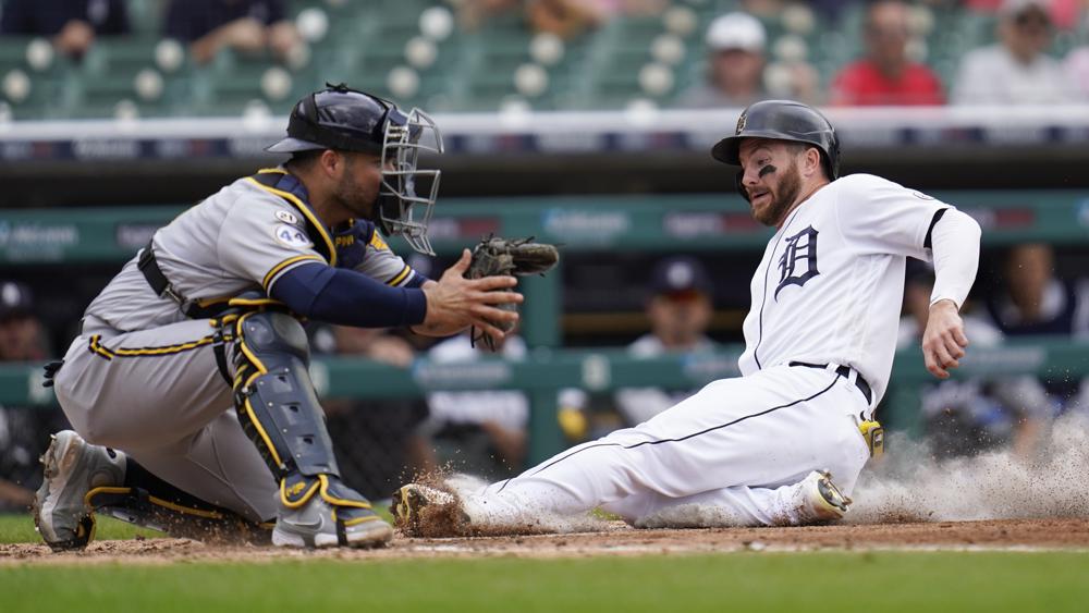 Garneau, Tigers complete 2-game sweep of contending Brewers