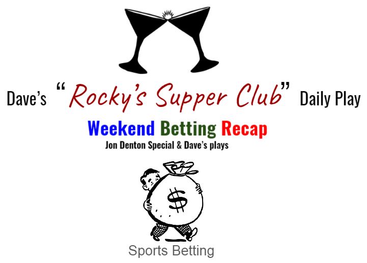 Weekend betting recap