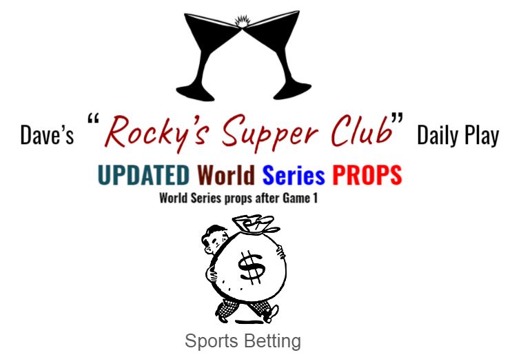 World Series Prop Bets (updated after Game 1)