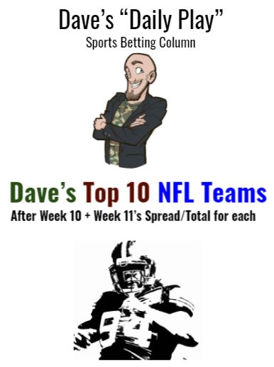 Dave’s Top 10 NFL teams after Week 10