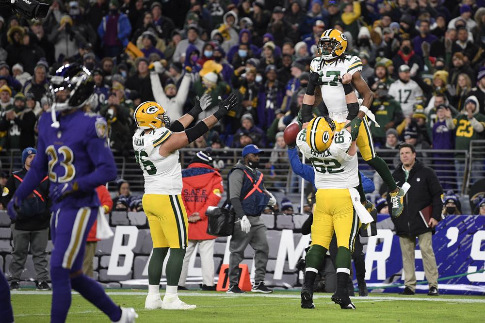 Packers clinch division after Ravens’ 2-point try fails