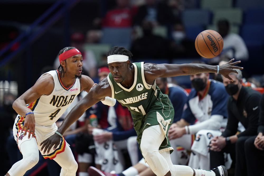 Jrue scores 40 without Giannis, Middleton, but Bucks fall in OT — Pelicans PG Graham hits eight 3s
