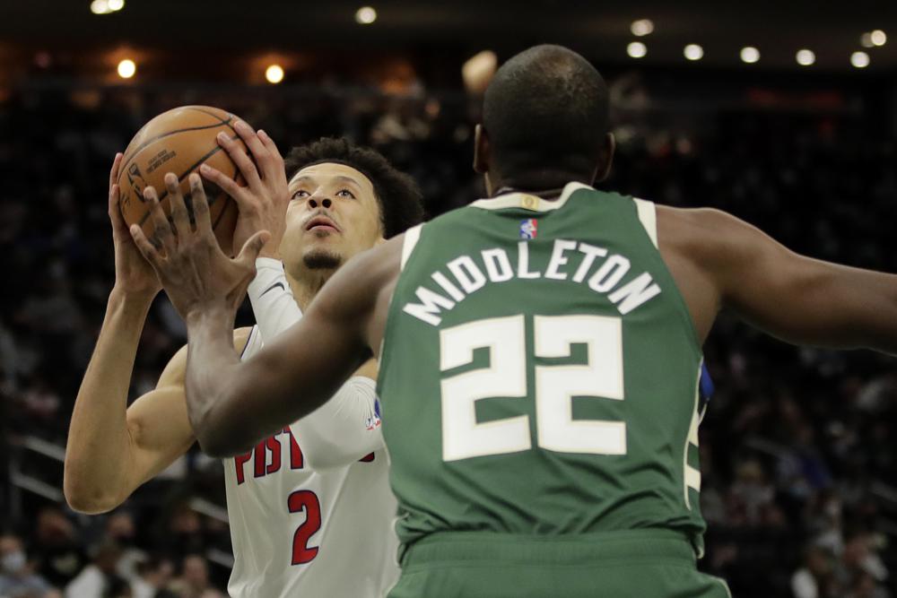 Pistons improve to 7-28 — least wins in NBA — while snapping Bucks’ 6-game win streak