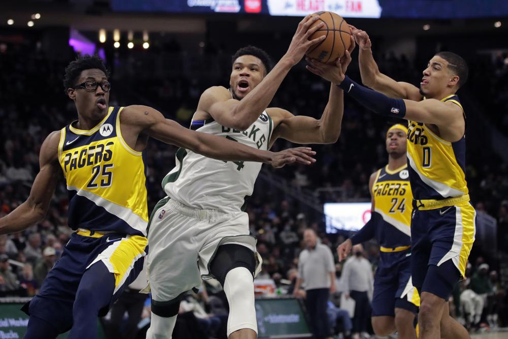 After game off, Antetokounmpo drops 50 on Pacers in Bucks win