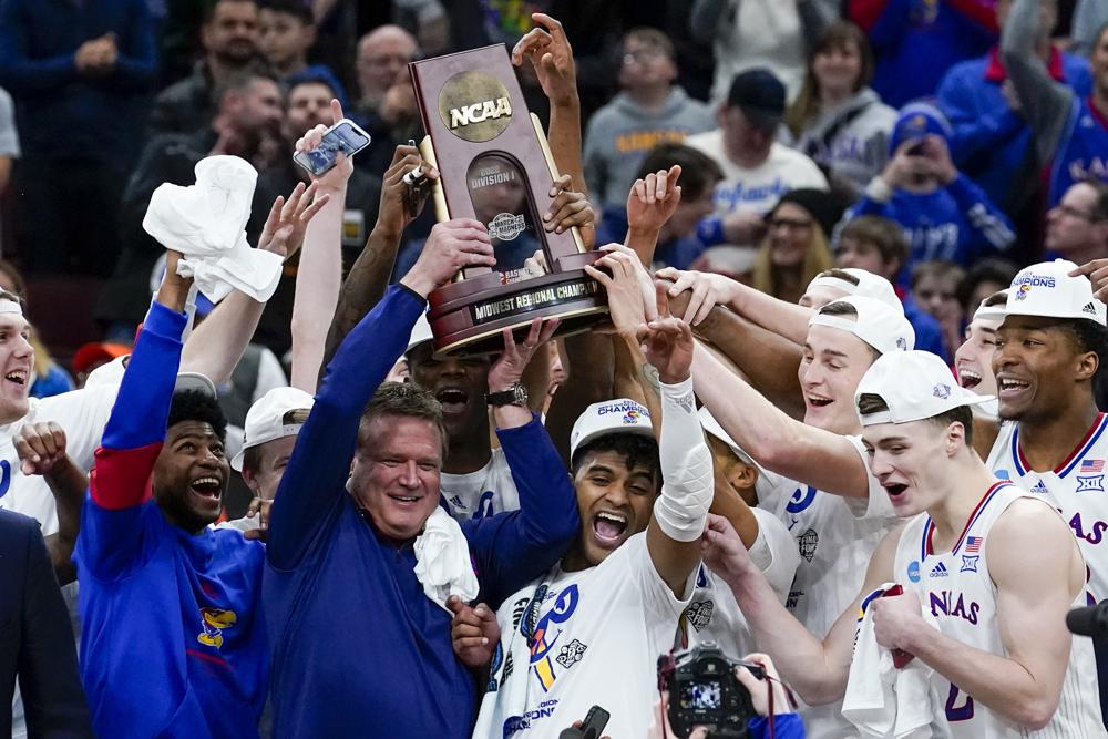 Kansas races past Miami in 2nd half, reaches 16th Final Four