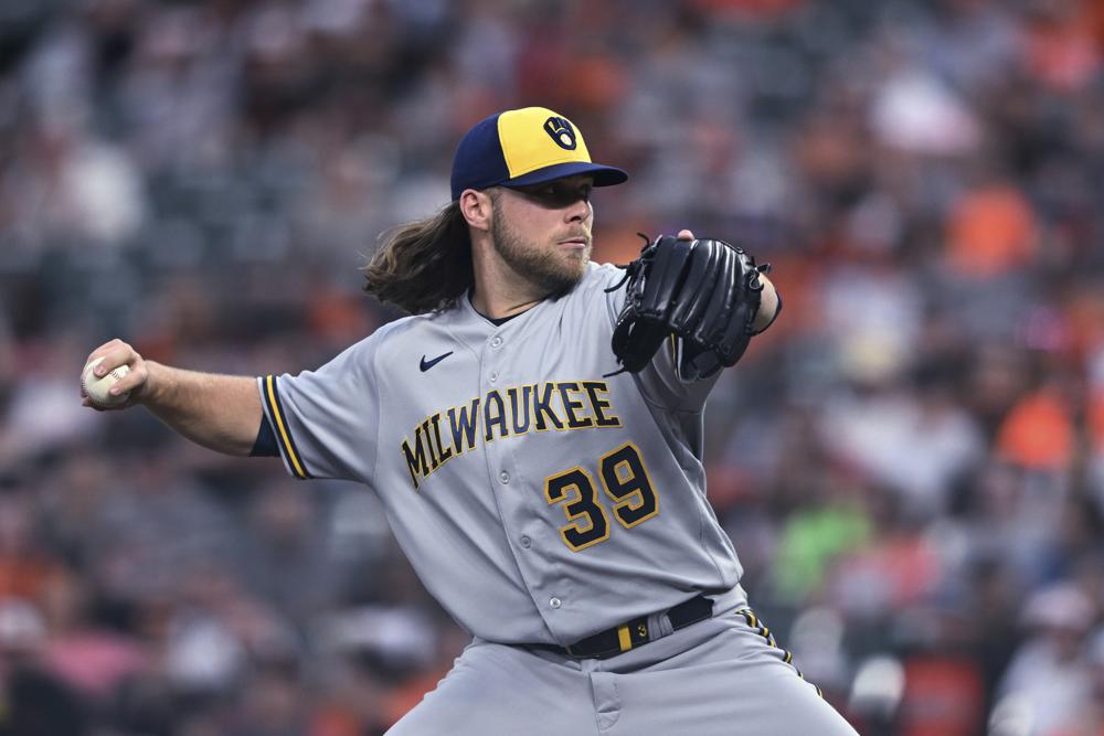 Brewers use Burnes’ pitching, 2-run 9th to beat Orioles 4-2