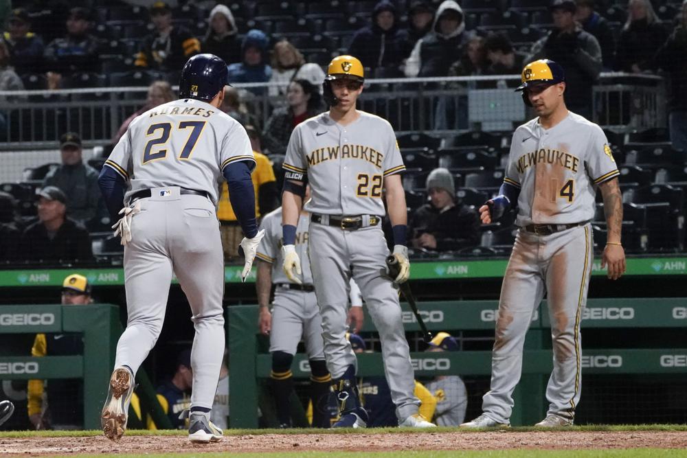 Adames 2 homers, career-best 7 RBIs as Brewers beat Pirates