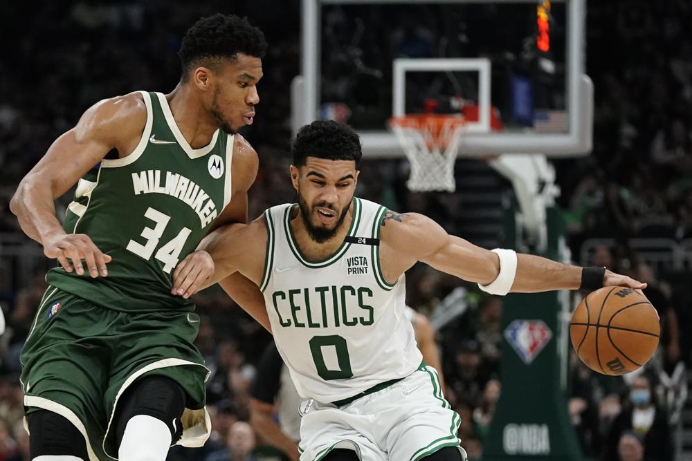 Tatum, Antetokounmpo score over 40, but Celtics force Game 7 in Boston