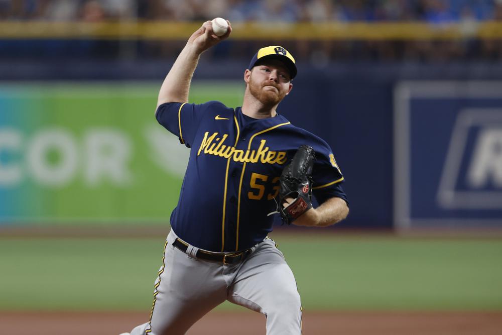 Woodruff fans 10 in return from IL, Brewers beat Rays 5-3