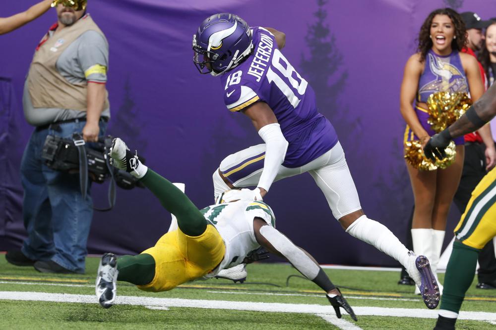 Jefferson, Vikings beat Packers 23-7 for O’Connell’s 1st win
