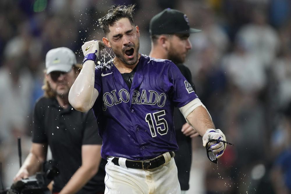 Yelich 499-foot HR for Brews, but Grichuk, Rockies win in 10