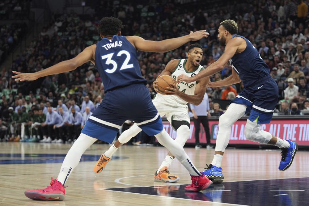 Giannis has triple-double, Bucks beat Wolves for 8-0 start; only undefeated team left in NBA