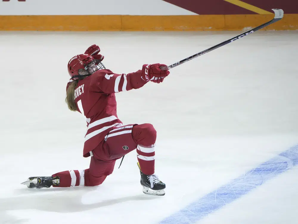 At 20, Wisconsin’s Harvey emerging as young US women’s hockey star