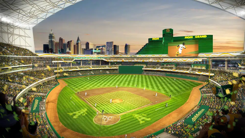 Nevada governor signs $380 million public funding bill for new A’s stadium in Vegas