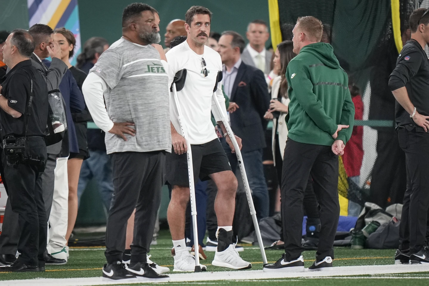 Aaron Rodgers says he also has an ankle injury, still won’t rule out return this season