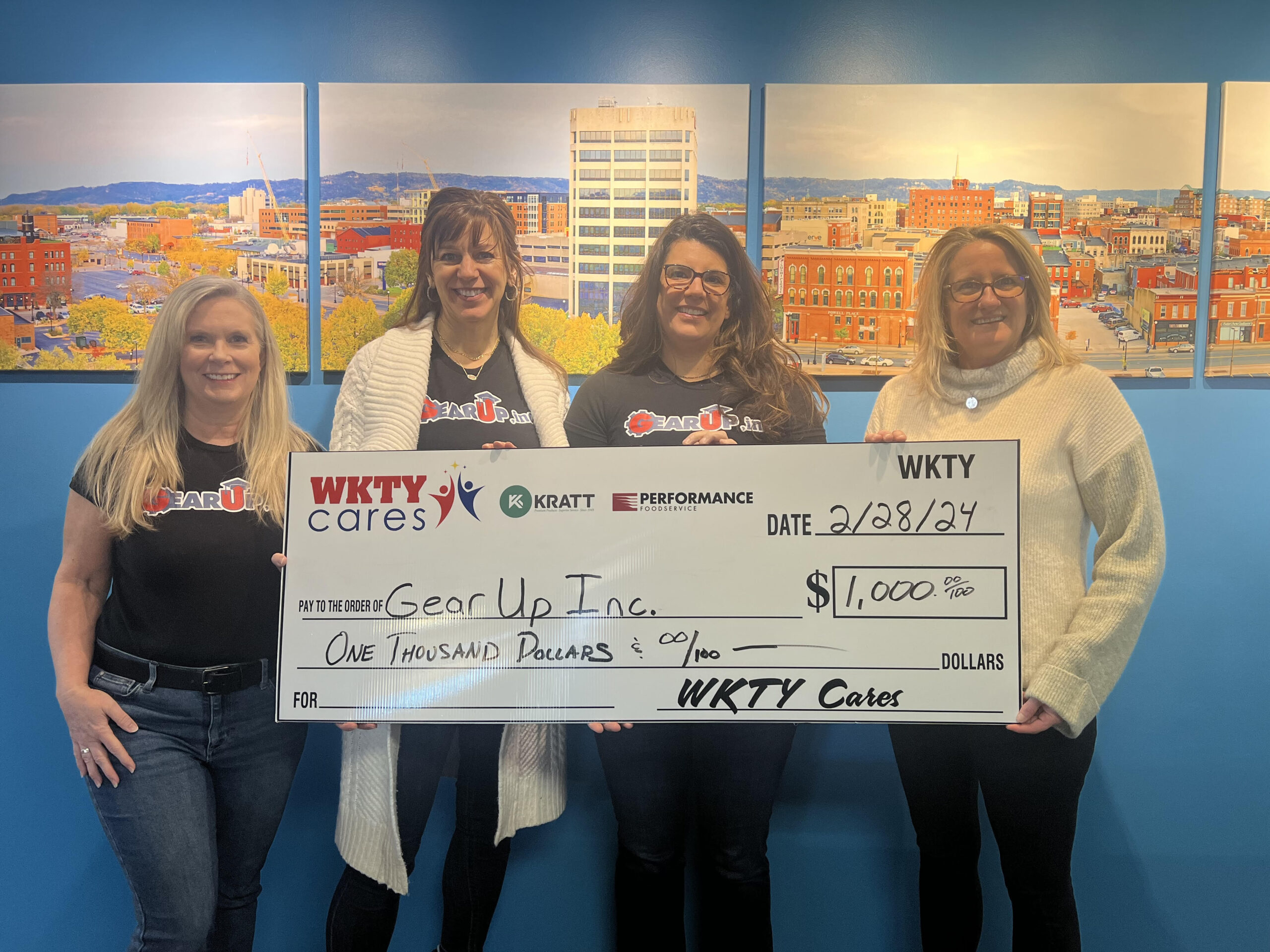 WKTY Cares Supports Gear Up Inc.