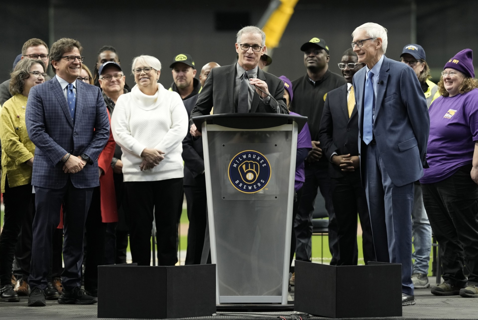 Brewers president Rick Schlesinger on Hank the Dog, $500 million taxpayer funded stadium deal, playing PlayStation on the big scoreboard