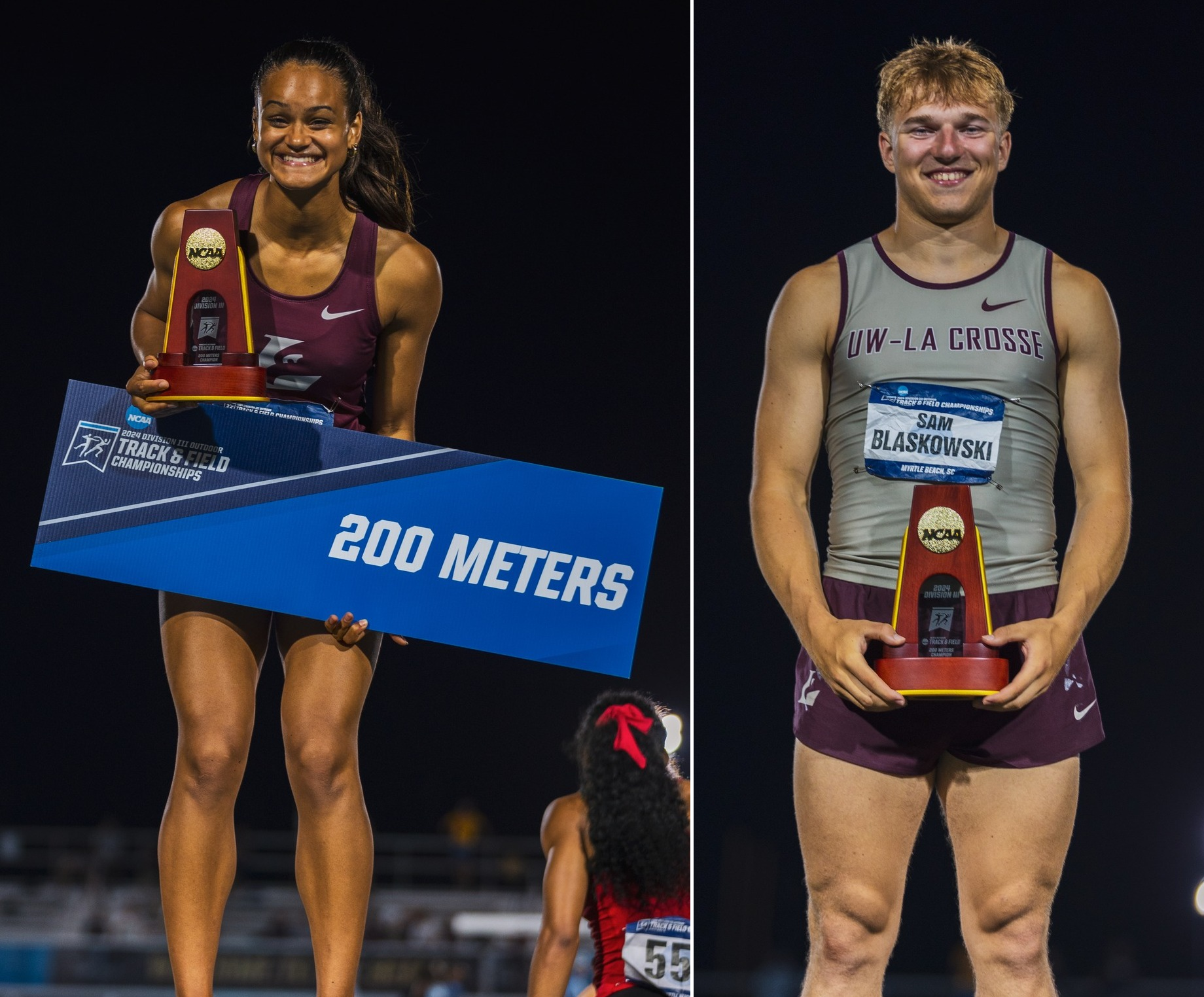 UW-L duo becomes first in NCAA DIII history to sweep 100, 200 at National Championship